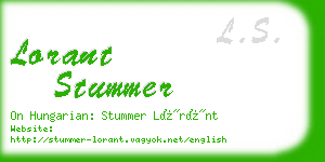 lorant stummer business card